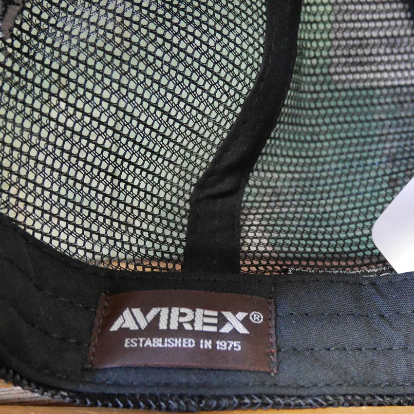 AVIREX　ミリタリー パッチ メッシュキャップ カーキ 帽子 MILITARY PATCH  アヴィレックス ミリタリーアメカジ　アメリカン雑貨の画像