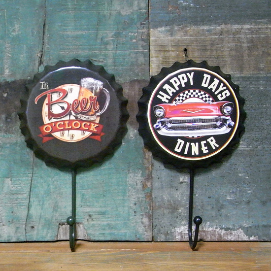 ボトルキャップ型フック　アメリカン雑貨 インテリア雑貨の画像