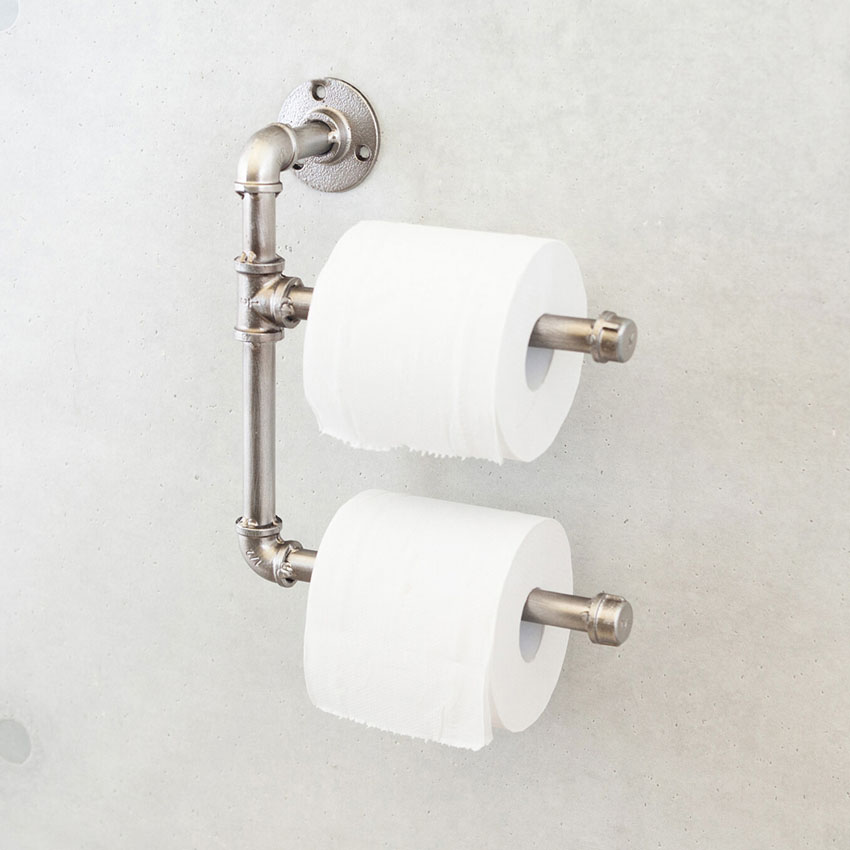 インダストリアルメタル トイレットペーパーホルダー タオルハンガー　アイアン ガレージインテリア　アメリカン雑貨の画像