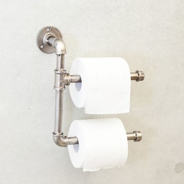 インダストリアルメタル トイレットペーパーホルダー タオルハンガー　アイアン ガレージインテリア　アメリカン雑貨の画像