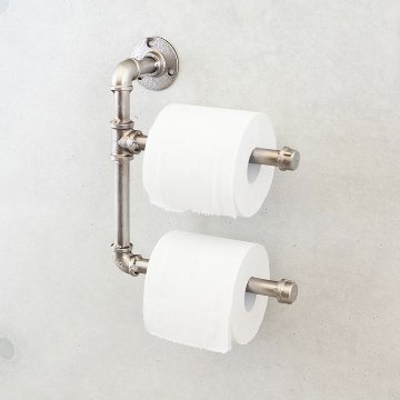 インダストリアルメタル トイレットペーパーホルダー タオルハンガー　アイアン ガレージインテリア　アメリカン雑貨の画像