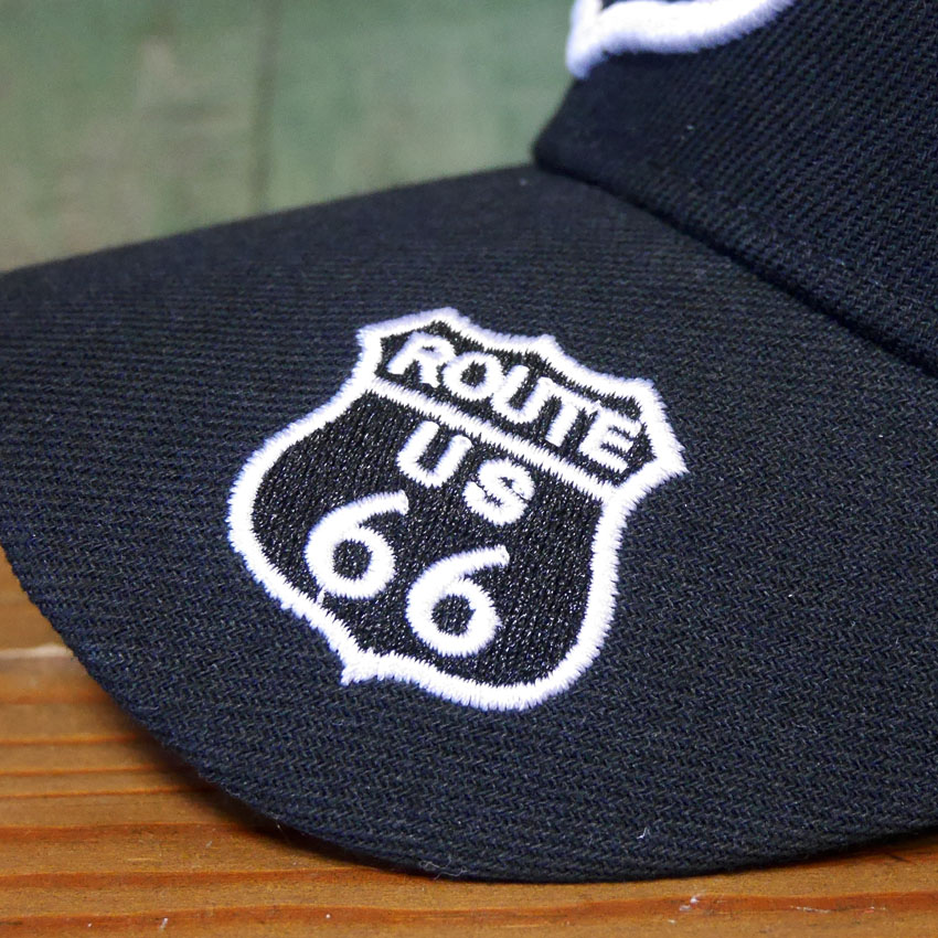ルート66 キャップ  ROAD SHIELD ブラック ROUTE66 帽子  アメカジ　アメリカン雑貨の画像