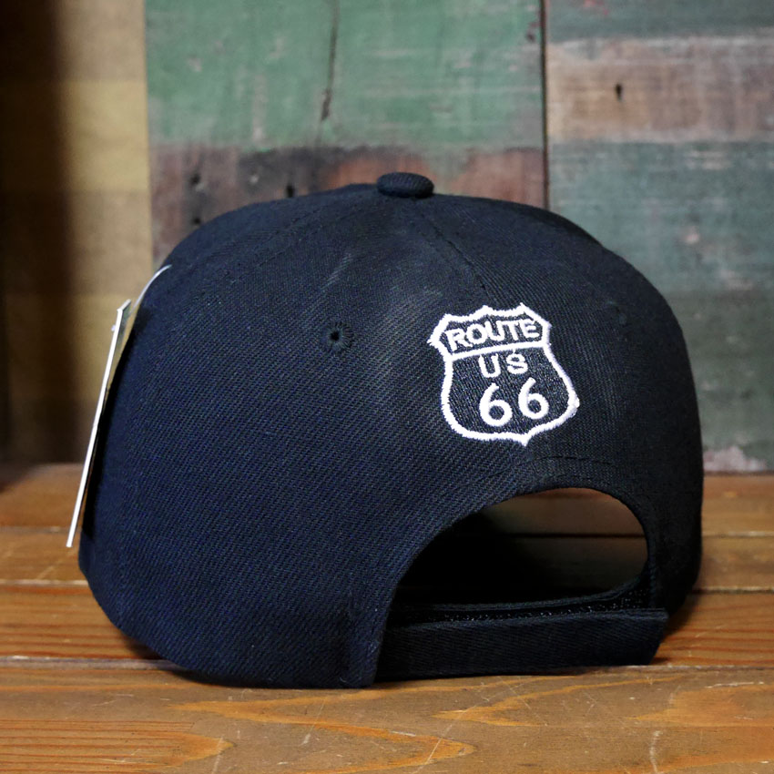 ルート66 キャップ  ROAD SHIELD ブラック ROUTE66 帽子  アメカジ　アメリカン雑貨の画像