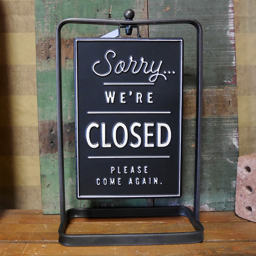 OPEN & CLOSED 両面スタンド Ultimate decor アルティメットデコール オープン クローズ サイン看板 アメリカン雑貨の画像