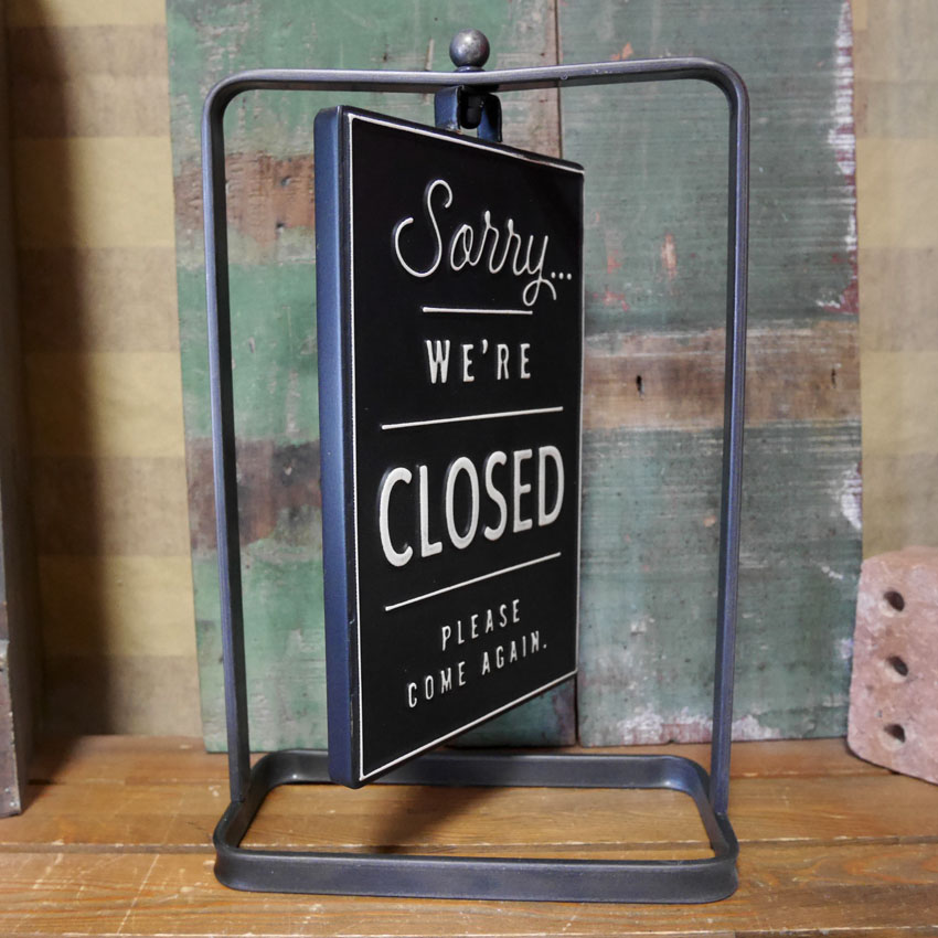 OPEN & CLOSED 両面スタンド Ultimate decor アルティメットデコール オープン クローズ サイン看板 アメリカン雑貨の画像