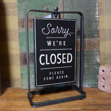 OPEN & CLOSED 両面スタンド Ultimate decor アルティメットデコール オープン クローズ サイン看板 アメリカン雑貨の画像
