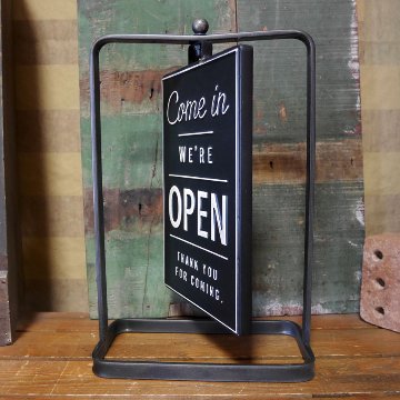 OPEN & CLOSED 両面スタンド Ultimate decor アルティメットデコール オープン クローズ サイン看板 アメリカン雑貨の画像