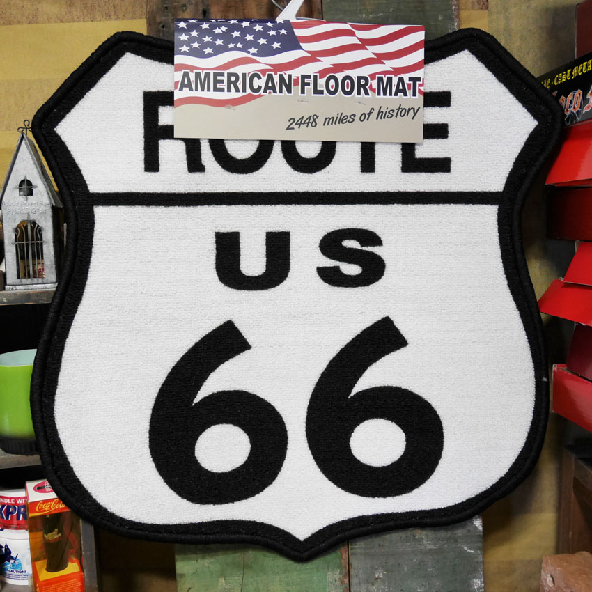 ルート66 インテリアマット　ROUTE66　玄関マット　バスマット　フロアマット　アメリカン雑貨の画像