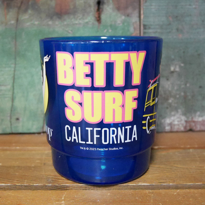 ベティブープ ミルキー スタッキング マグカップ BETTY BOOP クリアカップ コップ ファイヤーキング風 アメリカン雑貨の画像