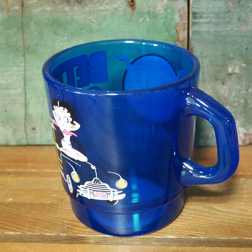 ベティブープ ミルキー スタッキング マグカップ BETTY BOOP クリアカップ コップ ファイヤーキング風 アメリカン雑貨の画像
