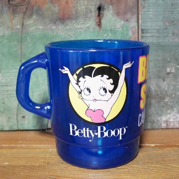 ベティブープ ミルキー スタッキング マグカップ BETTY BOOP クリアカップ コップ ファイヤーキング風 アメリカン雑貨の画像