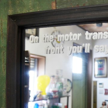 CHEVROLET ウッド パブミラー BOWTIE インテリア ウォールミラー 鏡 シボレー アメリカン雑貨の画像