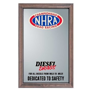 NHRA ウッド パブミラー DRAG RACE インテリア ウォールミラー 鏡 ナショナル・ホット・ロッド・アソシエーション アメリカン雑貨の画像