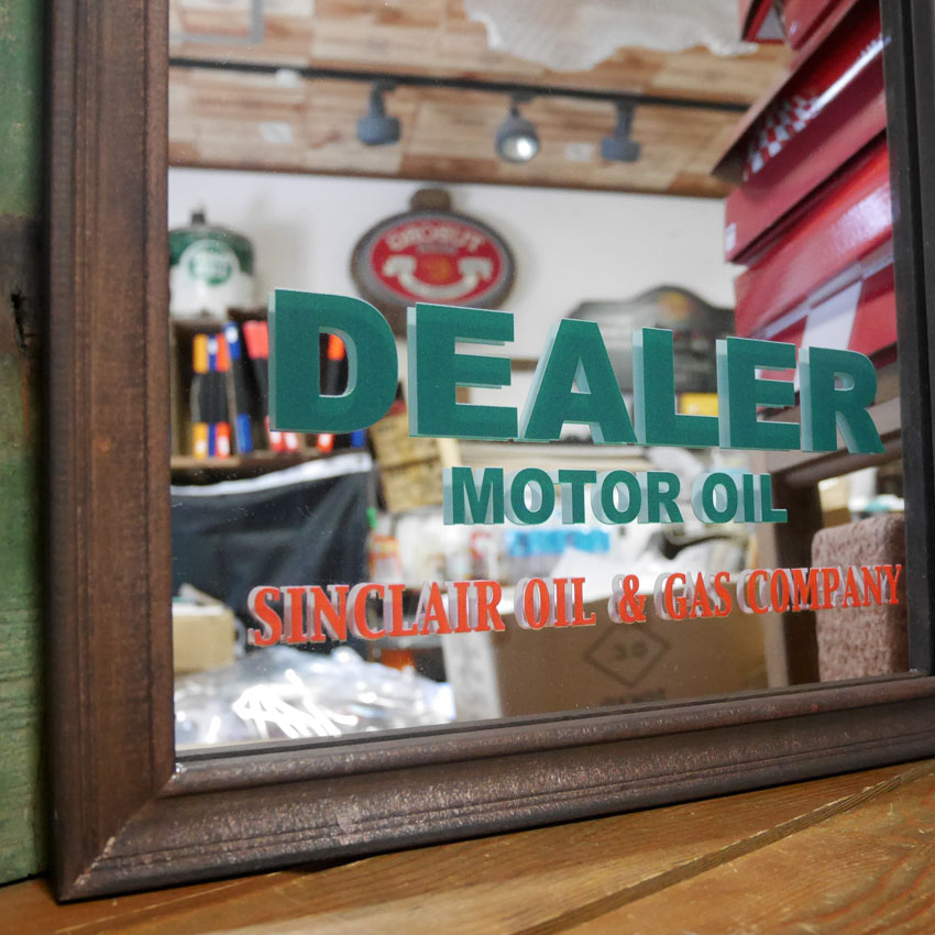 SINCLAIR ウッド パブミラー シンクレア インテリア ウォールミラー 鏡  アメリカン雑貨の画像