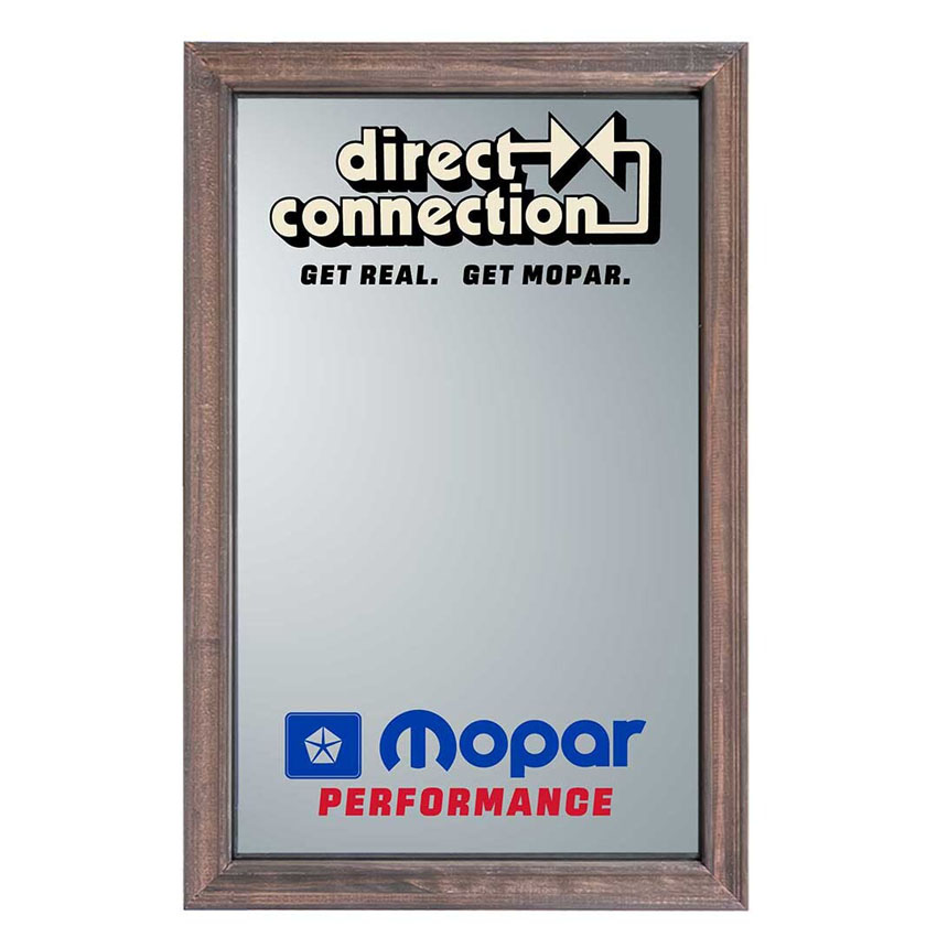 mopar ウッド パブミラー DIRECT CONNECTION インテリア ウォールミラー 鏡 モパー  アメリカン雑貨の画像