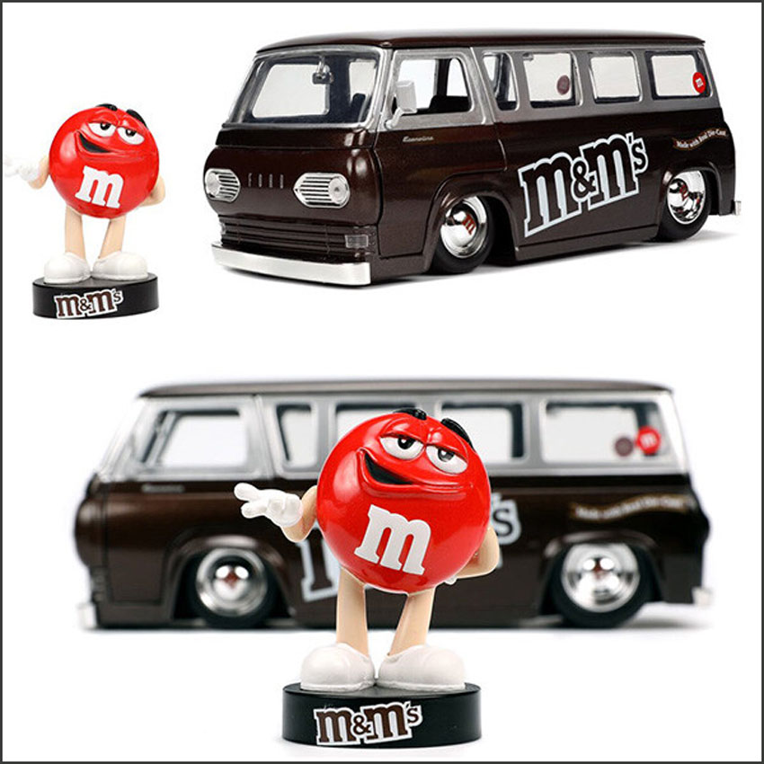 M&M'S レトロミニカー 1/24 JADA TOYS 1965 FORD ECONOLINE w