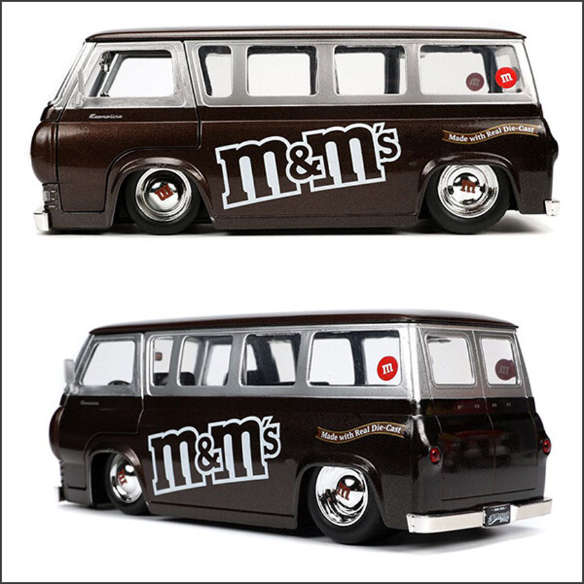 M&M'S レトロミニカー 1/24 JADA TOYS 1965 FORD ECONOLINE w