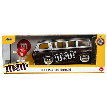 M&M'S レトロミニカー 1/24 JADA TOYS 1965 FORD ECONOLINE w/RED FIGURE エムアンドエムズの画像