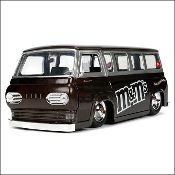 M&M'S レトロミニカー 1/24 JADA TOYS 1965 FORD ECONOLINE w/RED FIGURE エムアンドエムズの画像