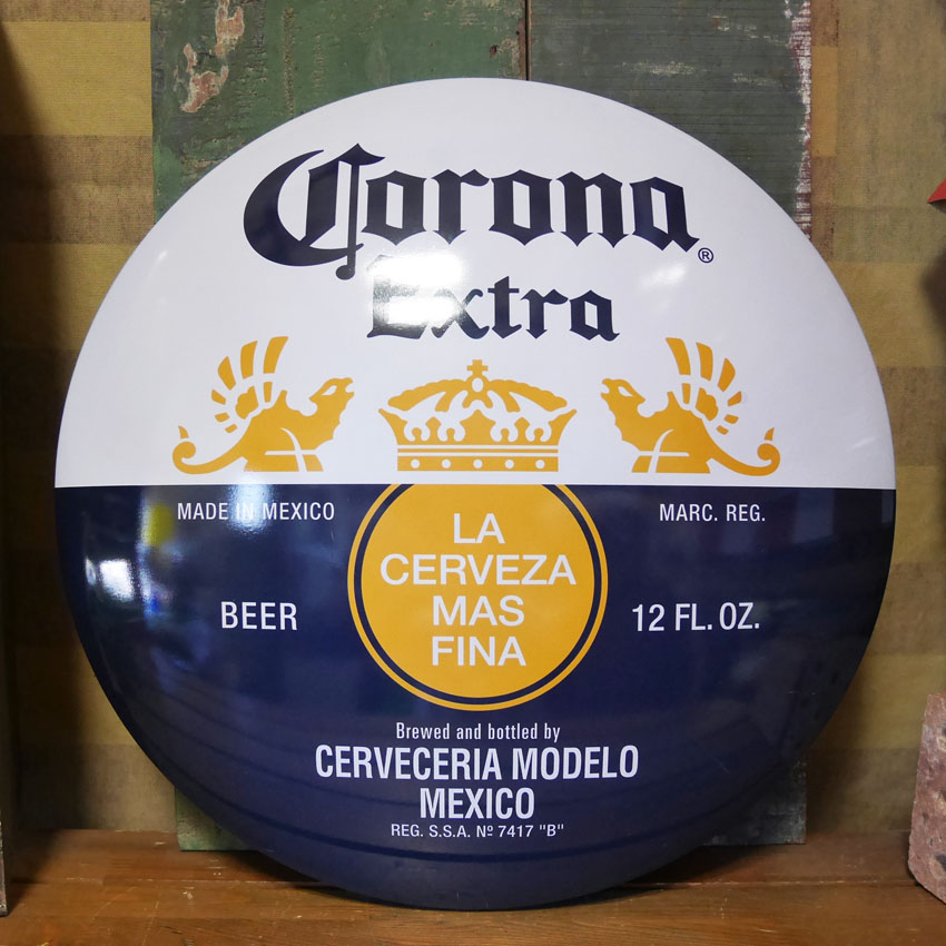 コロナビール ドームメタルサイン CORONA BEER  ブリキ看板　アメリカン雑貨の画像