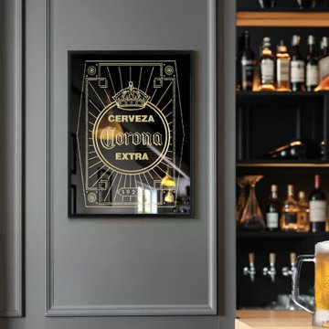コロナビール パブミラー インテリア ウォールミラー 鏡 CORONA  ガレージミラーアメリカン雑貨の画像