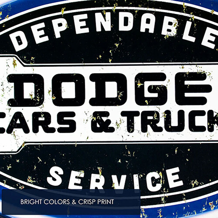 LEDネオンサイン  DODGE CARS & TRUCKS オーバル ロープネオンサイン看板　アメリカンインテリアの画像