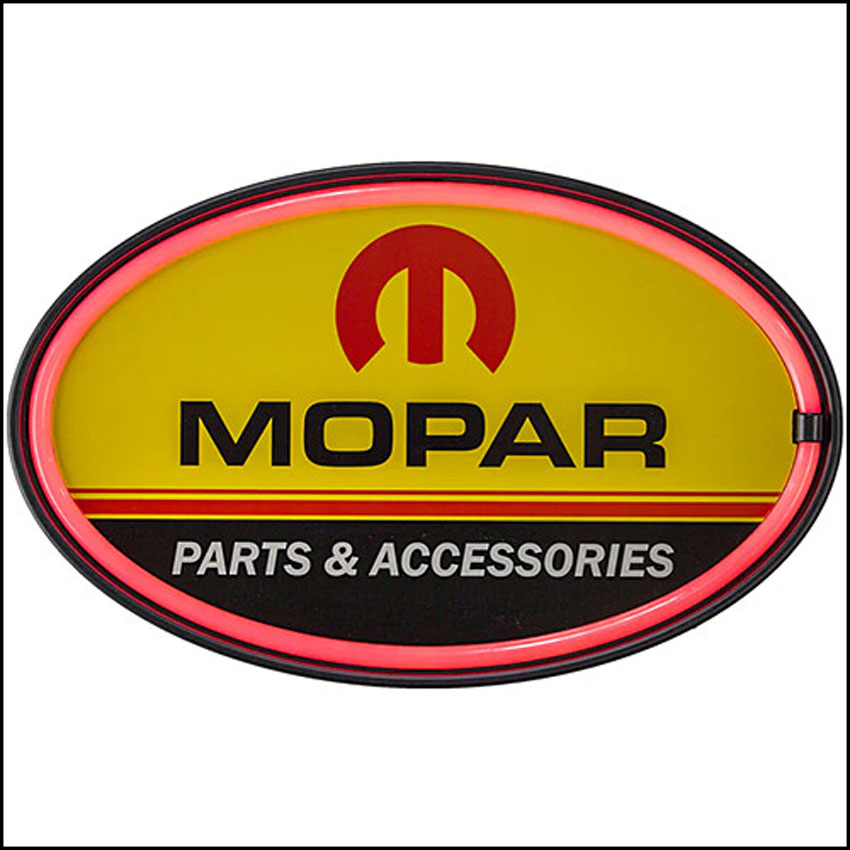 LEDネオンサイン MOPAR CHRYSLER PARTS　オーバル ロープネオンサイン看板　アメリカンインテリアの画像