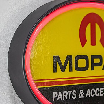LEDネオンサイン MOPAR CHRYSLER PARTS　オーバル ロープネオンサイン看板　アメリカンインテリアの画像