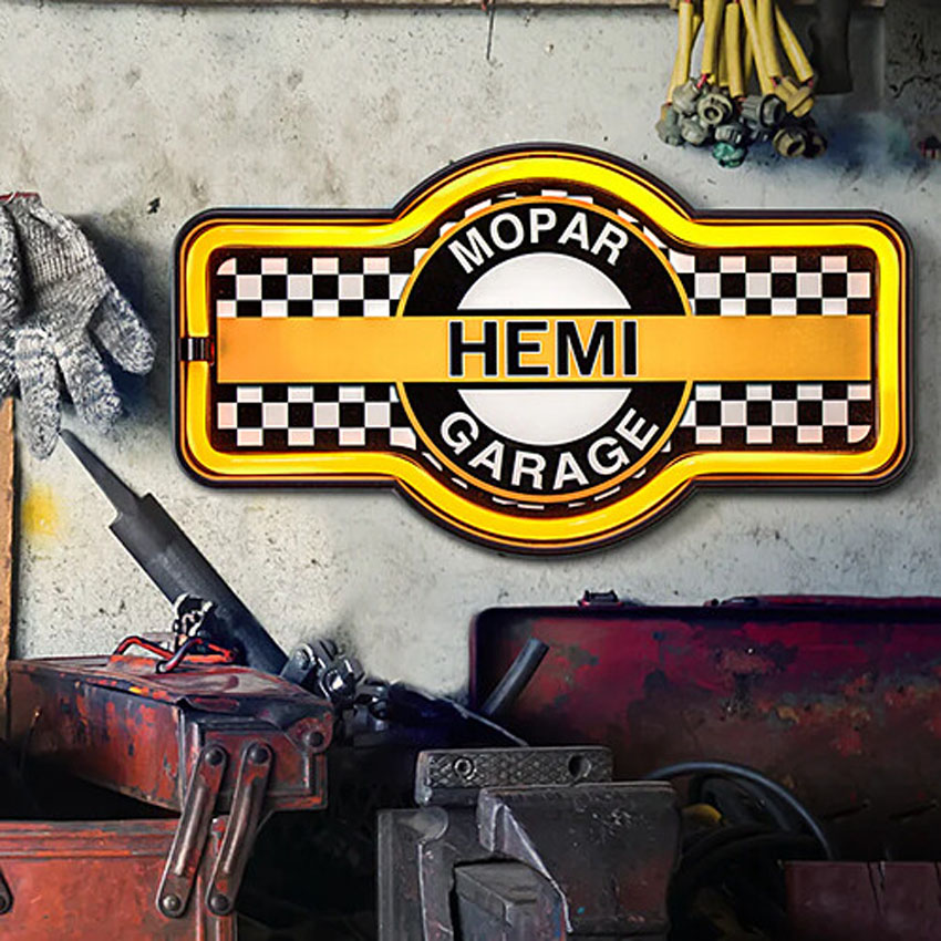LEDネオンサインCHRYSLER MOPAR HEMI GARAGE　ロープネオンサイン看板　アメリカンインテリアの画像