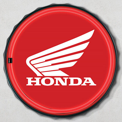 LEDネオンサイン ホンダ　HONDA LOGO ボトルキャップ　ロープネオンサイン看板　アメリカンインテリアの画像