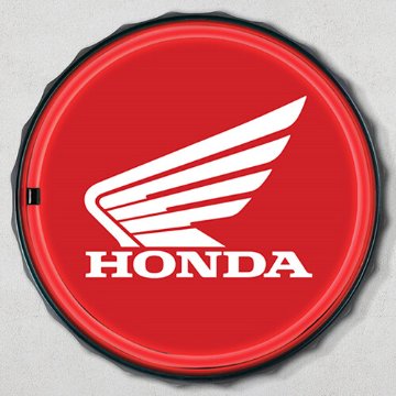 LEDネオンサイン ホンダ　HONDA LOGO ボトルキャップ　ロープネオンサイン看板　アメリカンインテリアの画像