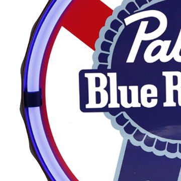 LEDネオンサイン  PABST BLUE RIBBON ボトルキャップ　ロープネオンサイン看板　アメリカンインテリアの画像