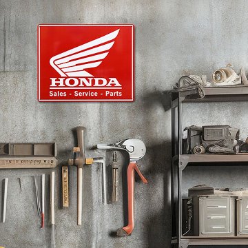 ホンダ　HONDA SALES SERVICE PARTS　ガレージインテリア ブリキ看板　アメリカン雑貨の画像