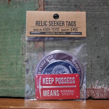 ダルトン　レリック シーカー タグ 3pcs セット　ステッカー シール アメリカン雑貨の画像