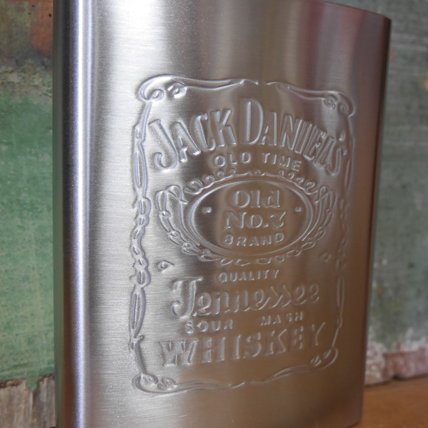 ジャックダニエル スキットル Jack Daniel's ヒップフラスコ ウイスキーボトル 8oz アメリカン雑貨の画像