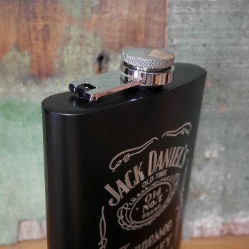 ジャックダニエル スキットル Jack Daniel's ヒップフラスコ ウイスキーボトル 8oz アメリカン雑貨の画像