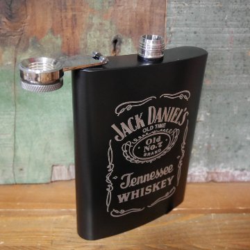 ジャックダニエル スキットル Jack Daniel's ヒップフラスコ ウイスキーボトル 8oz アメリカン雑貨の画像
