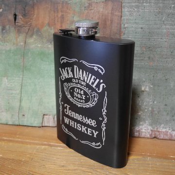ジャックダニエル スキットル Jack Daniel's ヒップフラスコ ウイスキーボトル 8oz アメリカン雑貨の画像