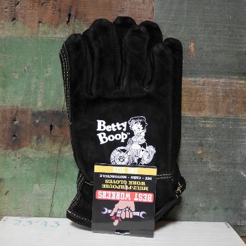 ヴィンテージ ワーク グローブ 牛革 Work Glove ベティブープ　手袋　アメリカン雑貨の画像