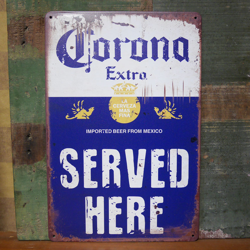 コロナ・エキストラ アメリカンサインボード CORONA EXTRA ブリキ看板　アメリカン雑貨の画像
