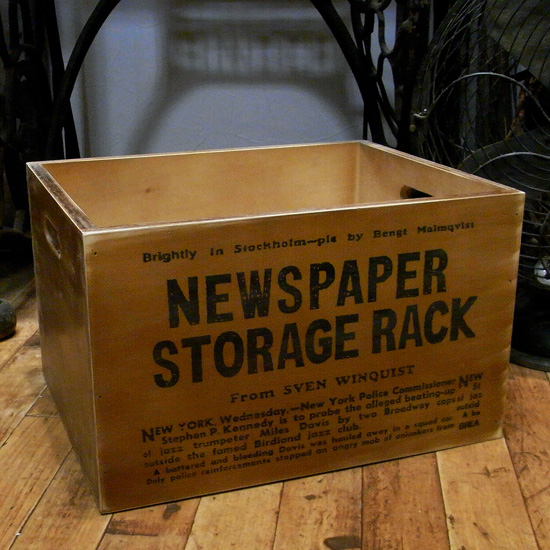 新聞ストッカー アンティーク 収納 ストレージボックス アメリカン雑貨の画像