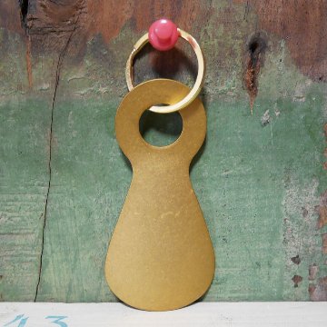 真鍮 靴べら キーホルダー　シューホーンキーリング VINTAGE STYLE　アメリカン雑貨の画像
