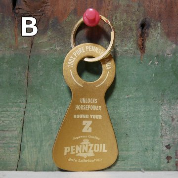 真鍮 靴べら キーホルダー　シューホーンキーリング VINTAGE STYLE　アメリカン雑貨の画像