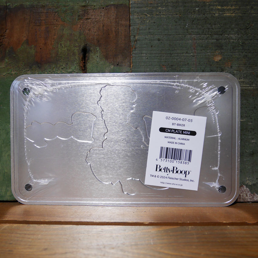 BIKER CM PLATE ベティブープ ミニ CMプレート バイクタグ プレート ROUTE66  ブリキ看板 ライセンスプレートアメリカン雑貨の画像