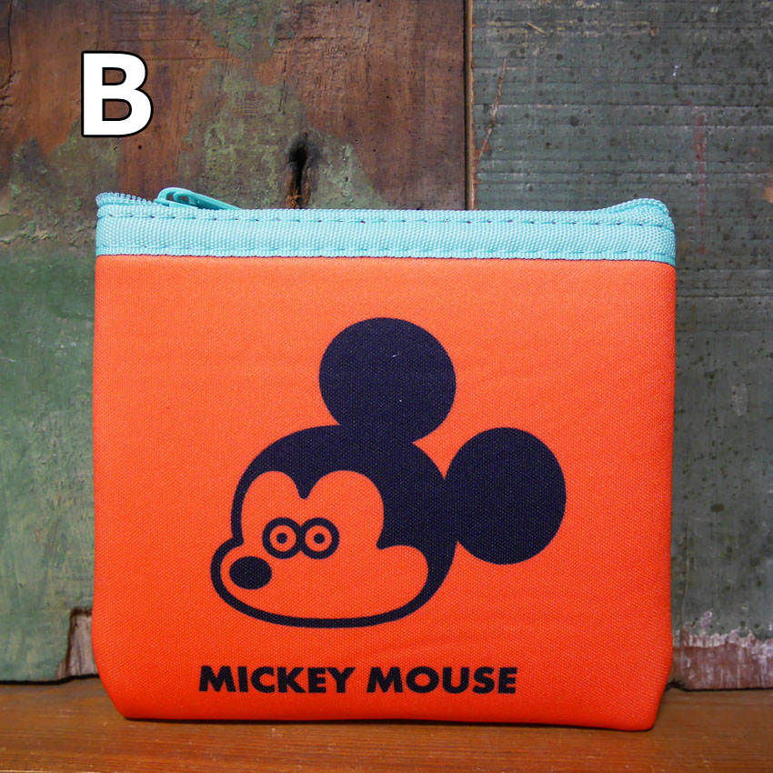 ミッキーマウス ミニフラットポーチ ディズニー 松本セイジ アーティストシリーズ ミニポーチ コスメポーチ 小物入れの画像