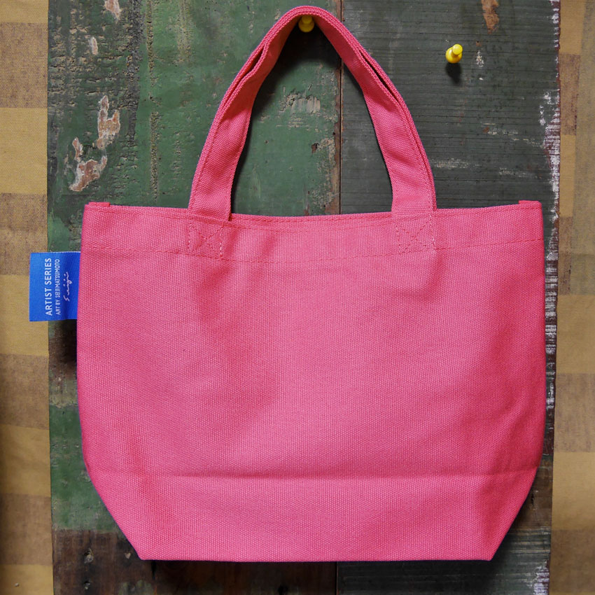 ミニーマウス カラーマチ付きバッグ ピンク Disney ディズニー 松本セイジ トートバッグ 手提げバッグ ランチバッグ の画像