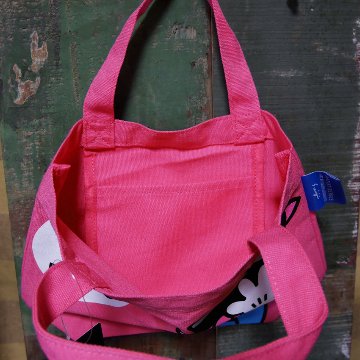 ミニーマウス カラーマチ付きバッグ ピンク Disney ディズニー 松本セイジ トートバッグ 手提げバッグ ランチバッグ の画像