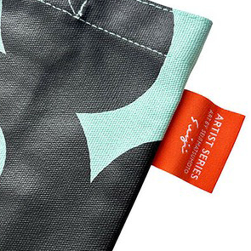 ミッキーマウス カラーマチ付きバッグ エメラルドグリーン Disney ディズニー 松本セイジ トートバッグ 手提げバッグ ランチバッグ の画像