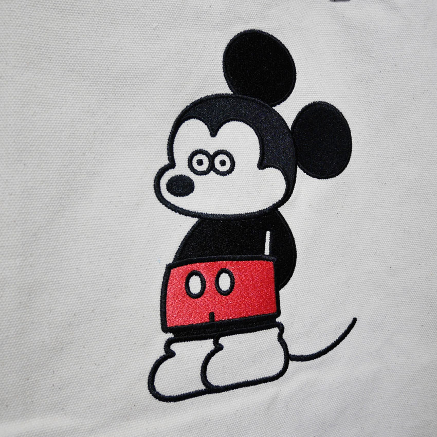 ミッキーマウス ビックスクエア トートバッグ スタンド Disney ディズニー 松本セイジ ショッピングバッグの画像