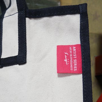 ミッキーマウス ビックスクエア トートバッグ スタンド Disney ディズニー 松本セイジ ショッピングバッグの画像